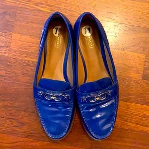 Electric Blue Coach Patent Leather Loafer